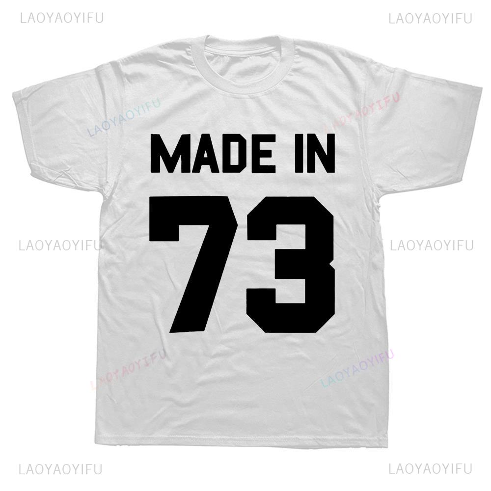 Streetwear Brand T Shirt - เสื้อยืด1973ลายกราฟิกสุดคลาสสิก73รายการเสื้อยืดแนวสตรีทเสื้อฮิปฮอปแขนสั้นแนวฮิปฮอปสไตล์ฮาราจูกุสำหรับผู้ชาย Y2k