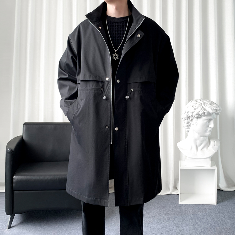 Streetwear Brand China - Trench coat ยี่ห้อใหม่ Trench เสื้อกันหนาวผู้ชายเกาหลีแฟชั่นชายยาว Windbreaker