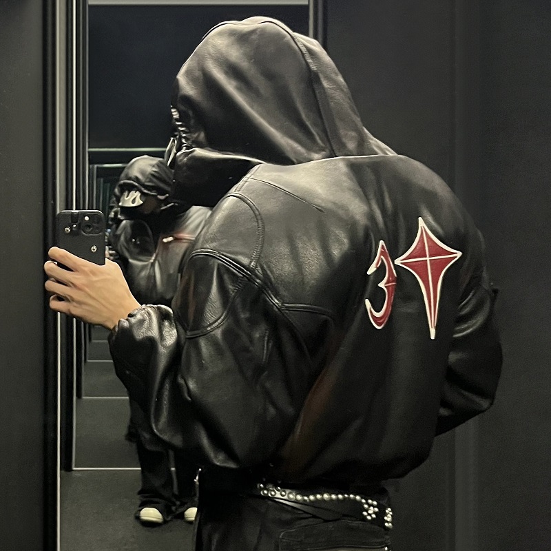Streetwear Brand Designer - Thug Club แบรนด์สตรีทแวร์ดีไซน์ใหม่ - แจ็คเก็ตหนัง PU