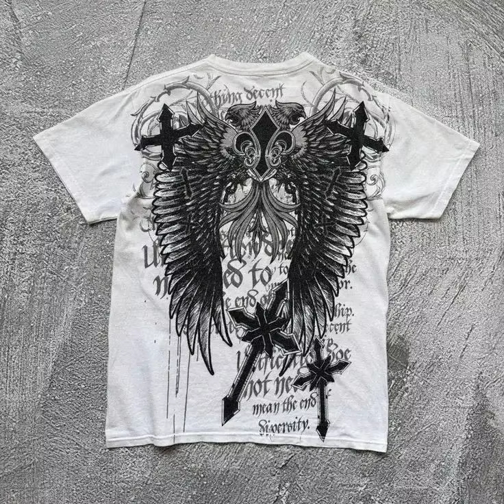 Gothic Streetwear Brand - Y2K กอธิค วิง ครอส คลาสสิค อเมริกัน