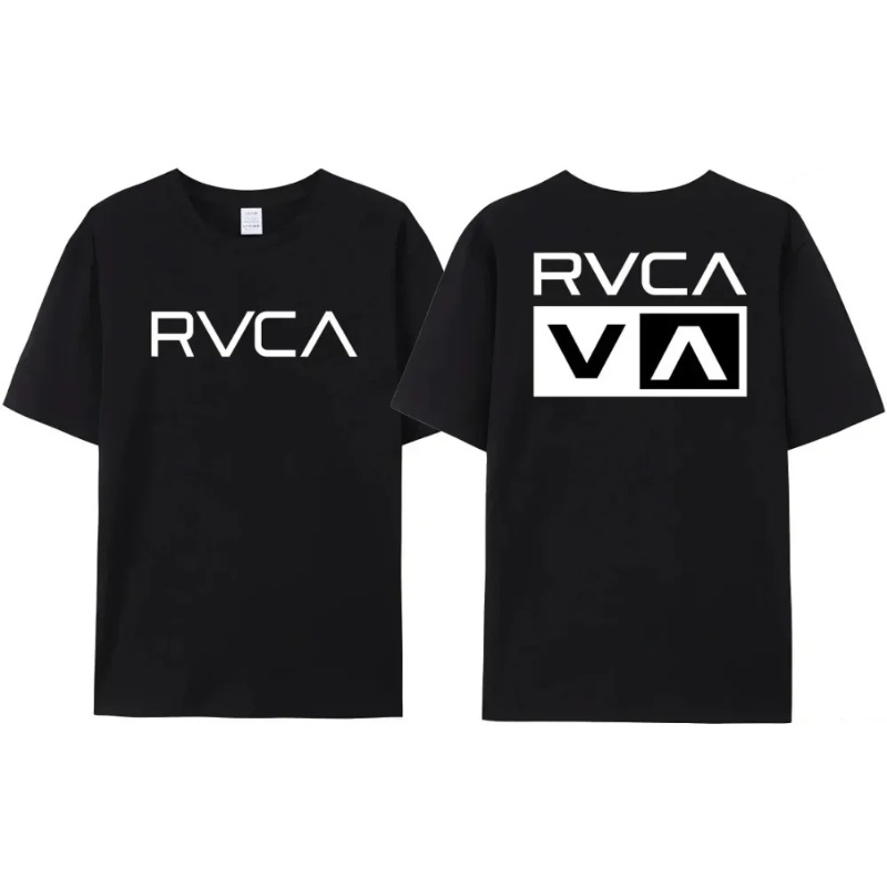 Streetwear Brand Designer - RVCA เสื้อยืดผู้ชายผู้หญิงสีดำเสื้อยืดฤดูร้อนขนาดใหญ่แขนสั้นแฟชั่นดีไซน์แบรนด์เสื้อยืดเสื้อผ้าสตรีทแวร์ชั้นนำ