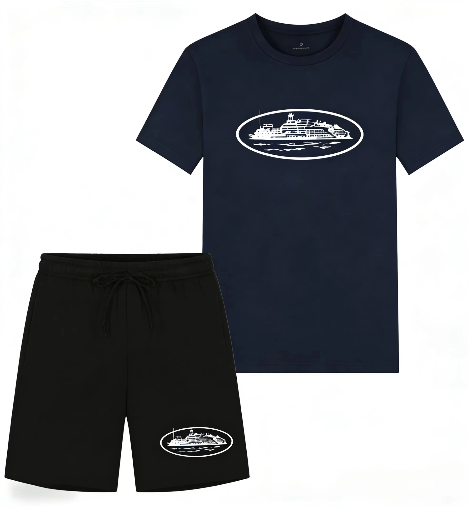 เสื้อยืดและกางเกงขาสั้นพิมพ์ลา - Streetwear Brand T Shirt บทวิจารณ์และราคา
