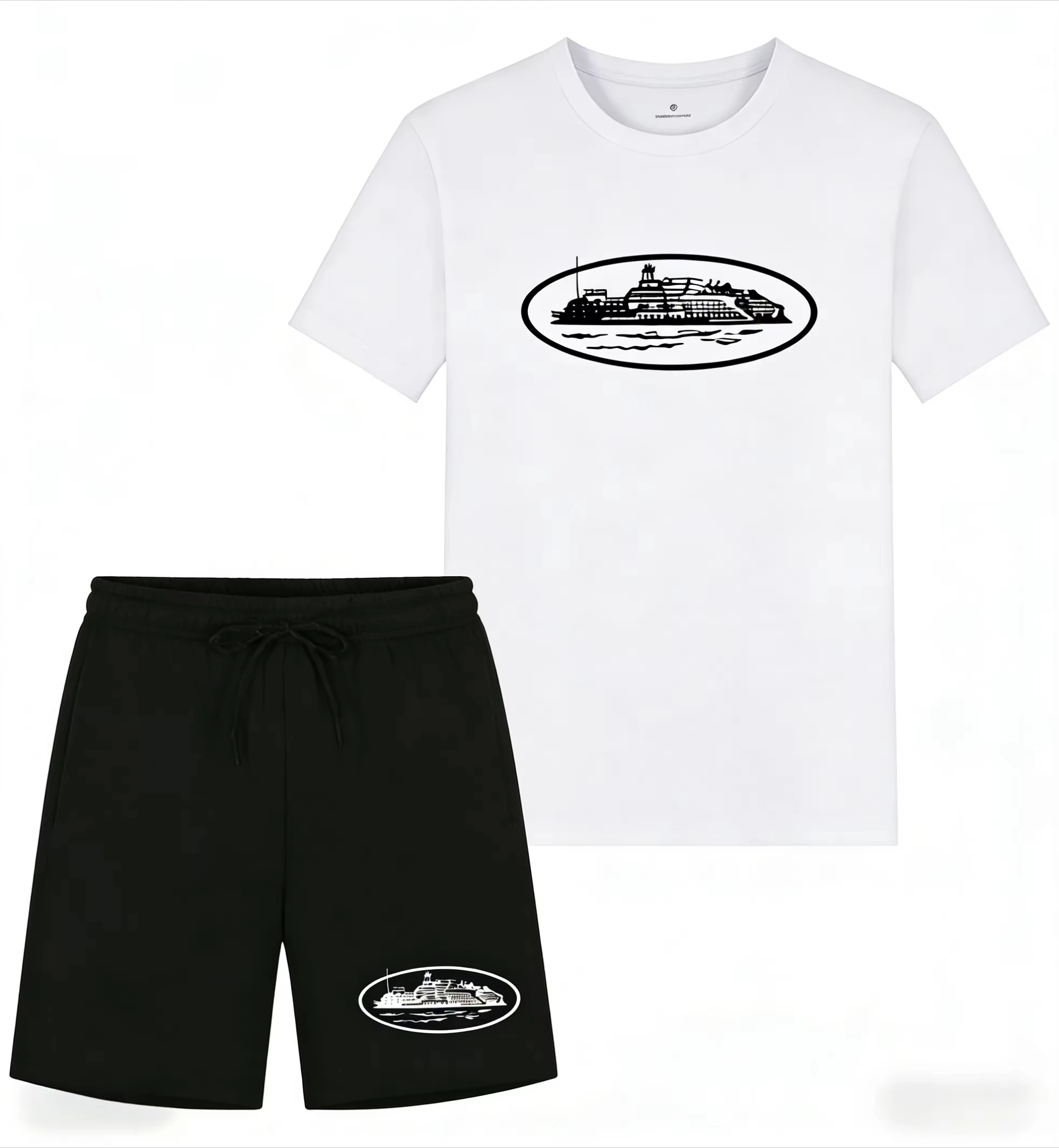เสื้อยืดและกางเกงขาสั้นพิมพ์ลา - Streetwear Brand T Shirt บทวิจารณ์และราคา