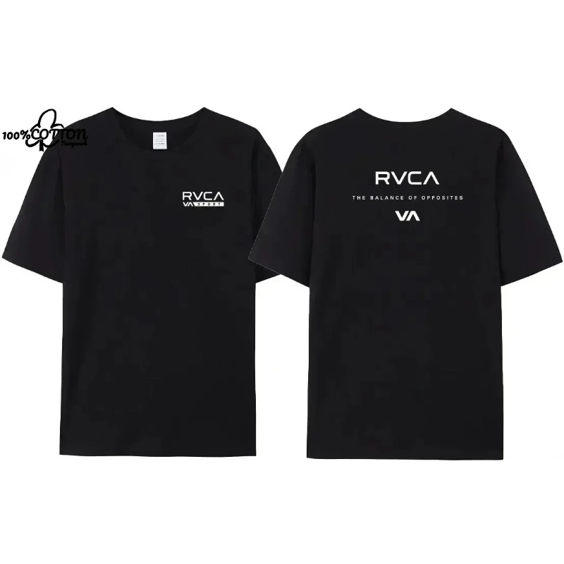 RVCA เสื้อยืดผู้ชายผู้หญิงสีดำ - Streetwear Brand Designer บทวิจารณ์และราคา