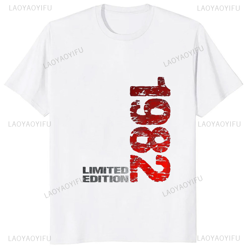 เสื้อยืดพิมพ์ลายวินเทจ1982รุ่น - Streetwear Brand T Shirt บทวิจารณ์และราคา