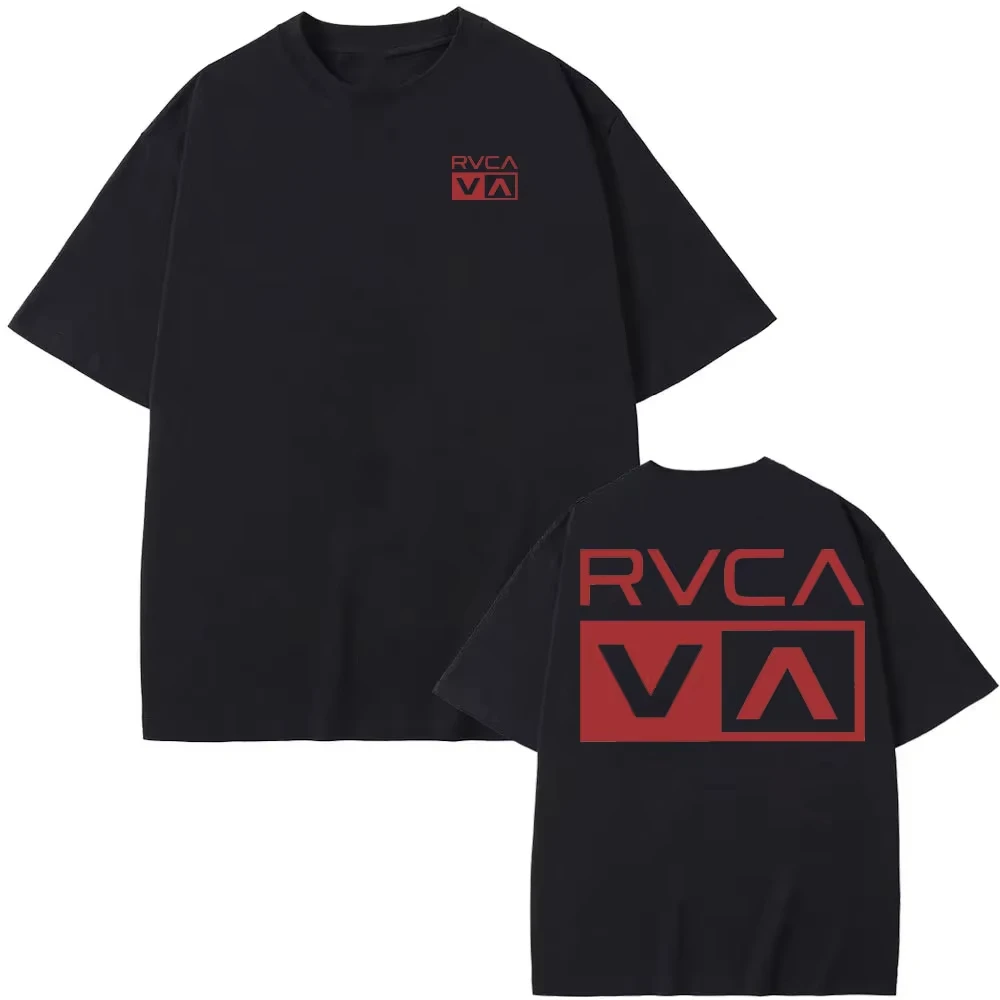 RVCA เสื้อยืดสีดำเสื้อยืดฤดูร้ - Streetwear Brand Designer บทวิจารณ์และราคา
