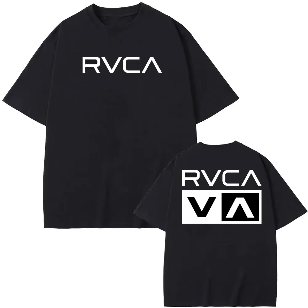 RVCA เสื้อยืดสีดำเสื้อยืดฤดูร้ - Streetwear Brand Designer บทวิจารณ์และราคา